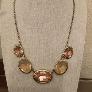 Monet Gold and Amber Necklace